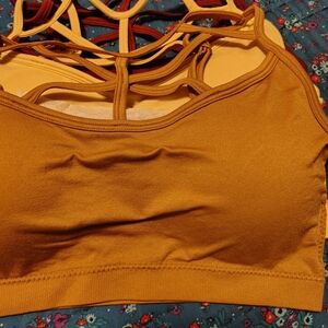 Women's Strappy Bralette Set - coffee,sand and Burgandy